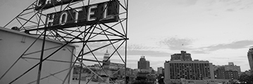 Crockett Hotel sign structure